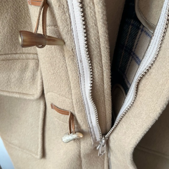 Gloverall Classic Made in England Wool-Blended Tan Hooded Coat size 42 Us /52 EU - Picture 8 of 16